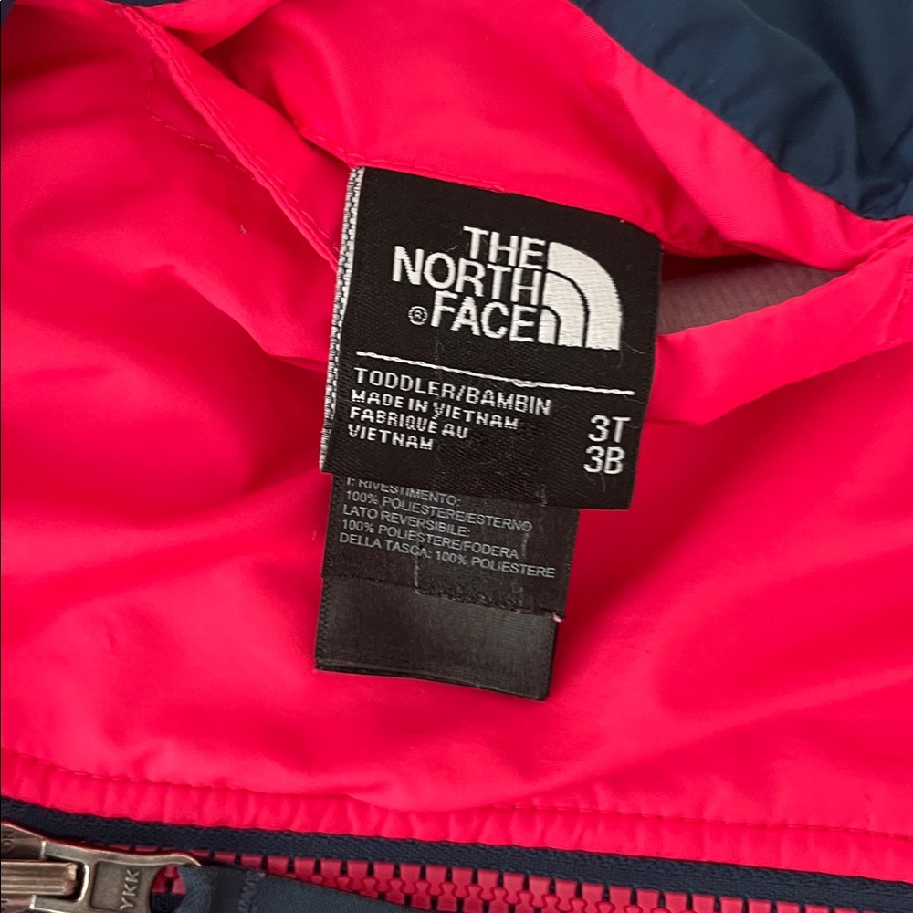 3T North Face reversible fleece coat - Picture 3 of 4